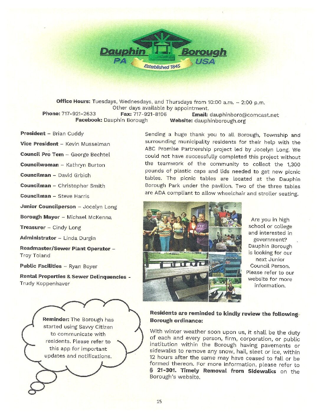 Thumbnail of the first page of 'Fall/Winter 2024 – 2025 Newsletter'